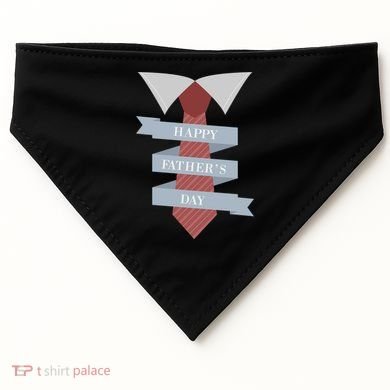 Happy Father's Day Tie USA-Made Doggie Bandana