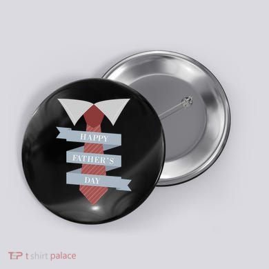 Happy Father's Day Tie Button