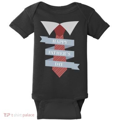 Happy Father's Day Tie Baby Bodysuit