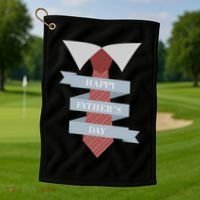 Happy Father's Day Tie Golf Towel thumb 1