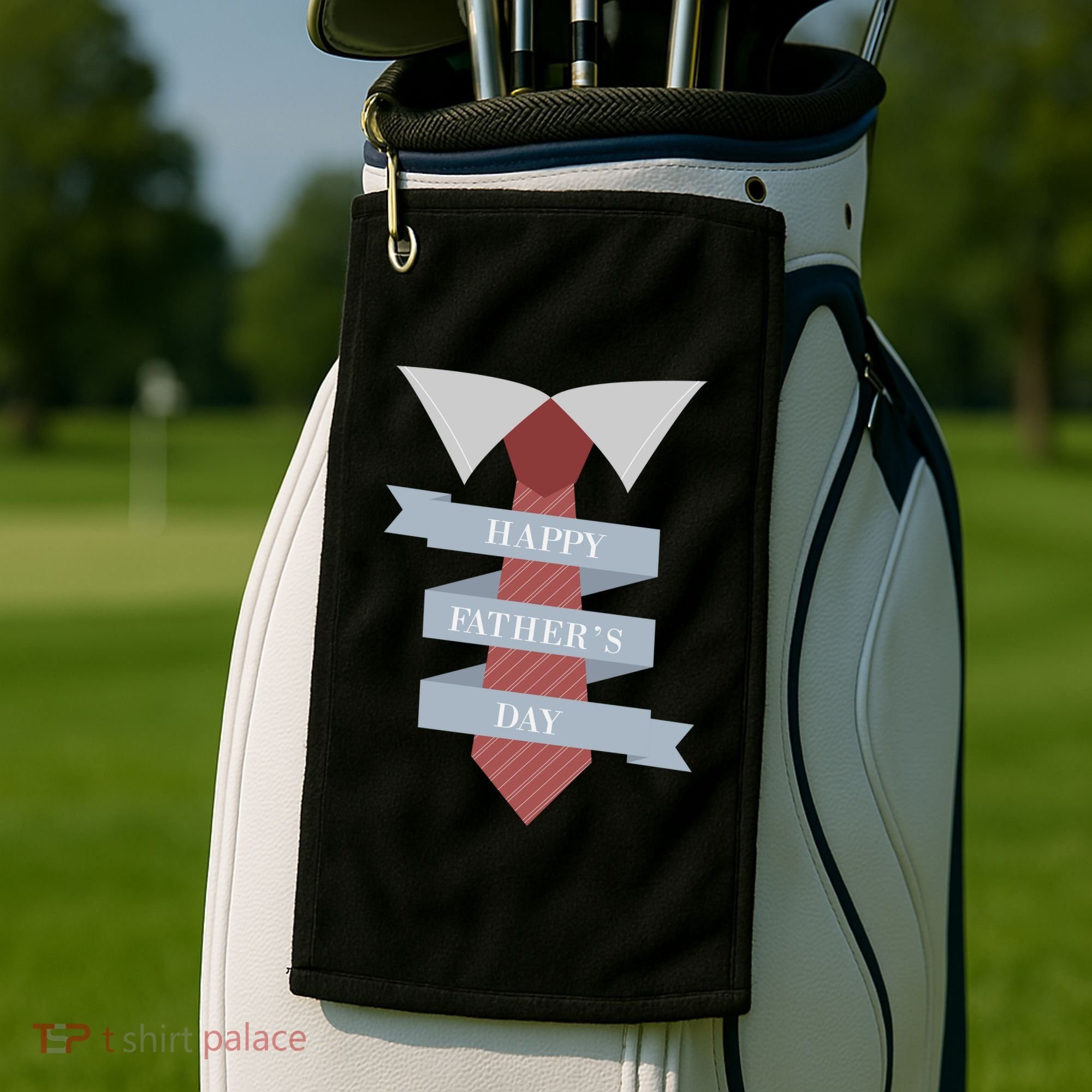 Happy Father's Day Tie Golf Towel