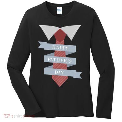 Happy Father's Day Tie Women's Long Sleeve Shirt
