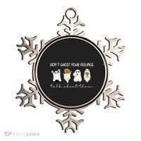 Halloween Funny Dont Ghost Your Feelings Talk About Them Gift Ornament thumb 0