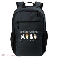 Halloween Funny Dont Ghost Your Feelings Talk About Them Gift Backpack thumb 0
