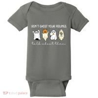 Halloween Funny Dont Ghost Your Feelings Talk About Them Gift Baby Bodysuit thumb 0