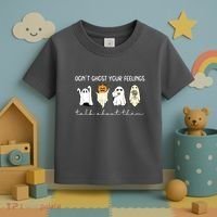 Halloween Funny Dont Ghost Your Feelings Talk About Them Gift Toddler T-Shirt thumb 3