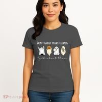 Halloween Funny Dont Ghost Your Feelings Talk About Them Gift Women's T-Shirt thumb 4