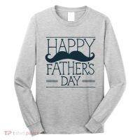 Happy Father's Day Mustache Gift Long Sleeve Shirt thumb 0