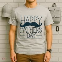 Happy Father's Day Mustache Gift T-Shirt thumb 6
