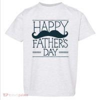 Happy Father's Day Mustache Gift Toddler T-Shirt thumb 0