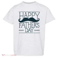 Happy Father's Day Mustache Gift Toddler T-Shirt thumb 0