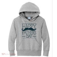 Happy Father's Day Mustache Gift Kids Hoodie thumb 0