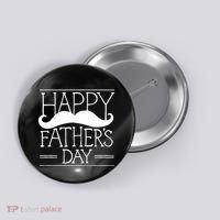 Happy Father's Day Mustache Gift Button thumb 0
