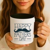Happy Father's Day Mustache Gift Coffee Mug thumb 3