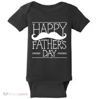 Happy Father's Day Mustache Gift Baby Bodysuit thumb 0