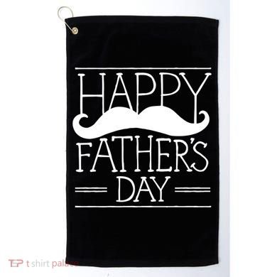 Happy Father's Day Mustache Gift Golf Towel
