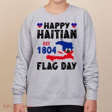 Haiti Flag Day Haitian Map Flag Celebration Women's Sweatshirt
