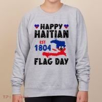 Haiti Flag Day Haitian Map Flag Celebration Women's Sweatshirt thumb 0