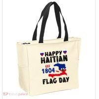 Haiti Flag Day Haitian Map Flag Celebration Tote Bag thumb 2