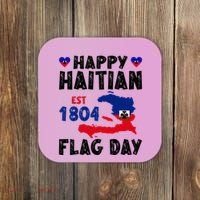 Haiti Flag Day Haitian Map Flag Celebration Coaster thumb 0