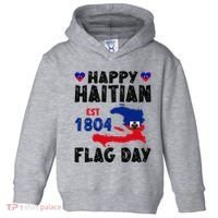 Haiti Flag Day Haitian Map Flag Celebration Toddler Hoodie thumb 0