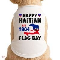 Haiti Flag Day Haitian Map Flag Celebration Doggie Tank thumb 0