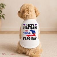 Haiti Flag Day Haitian Map Flag Celebration Doggie Tank thumb 2