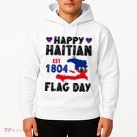 Haiti Flag Day Haitian Map Flag Celebration Hoodie thumb 2