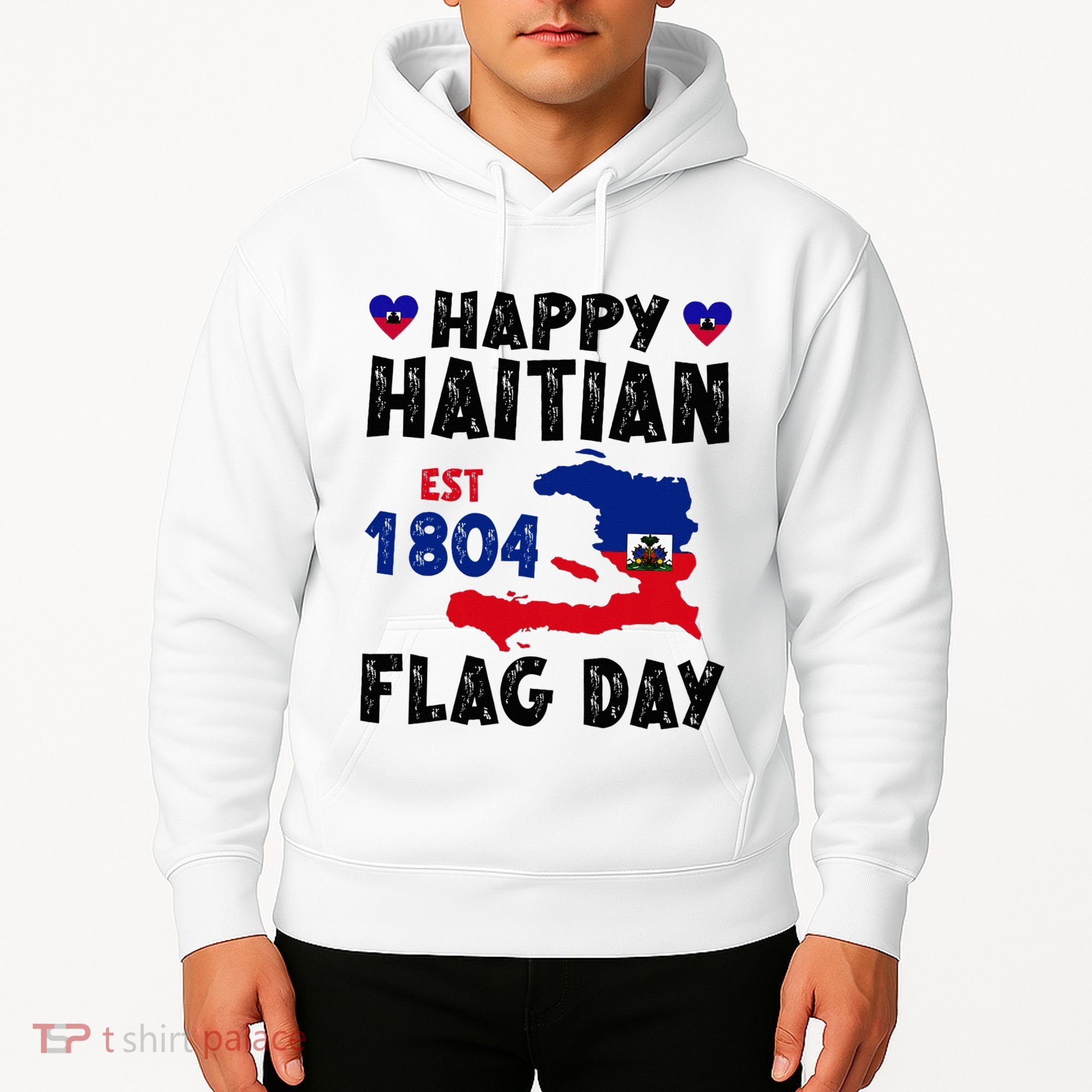 Haiti Flag Day Haitian Map Flag Celebration Hoodie