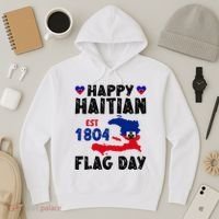 Haiti Flag Day Haitian Map Flag Celebration Hoodie thumb 3