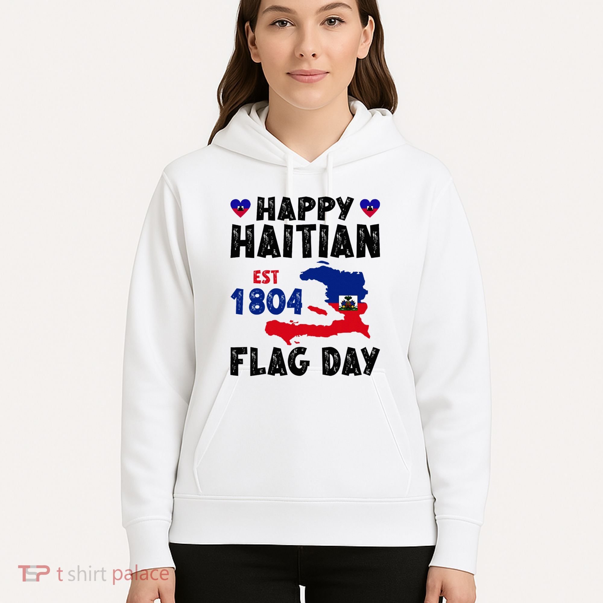 Haiti Flag Day Haitian Map Flag Celebration Hoodie