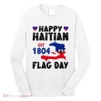 Haiti Flag Day Haitian Map Flag Celebration Long Sleeve Shirt thumb 0