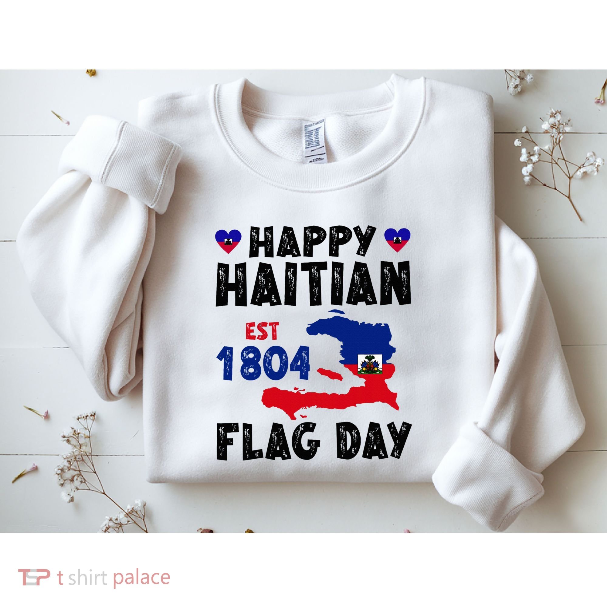 Haiti Flag Day Haitian Map Flag Celebration Sweatshirt
