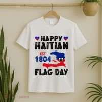 Haiti Flag Day Haitian Map Flag Celebration T-Shirt thumb 2
