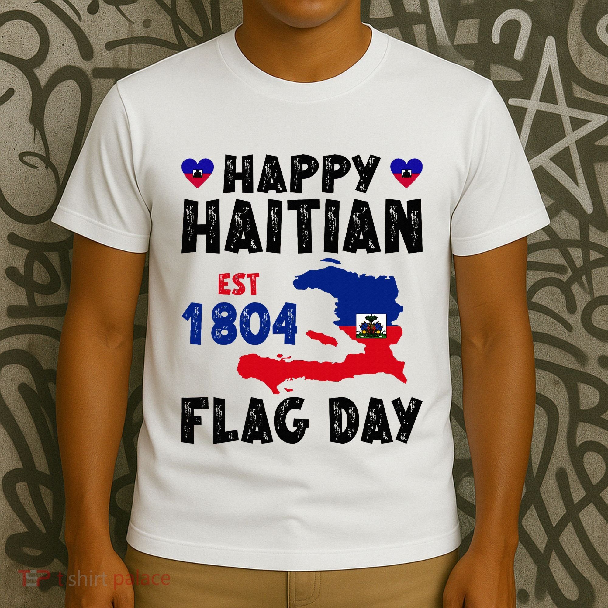 Haiti Flag Day Haitian Map Flag Celebration T-Shirt