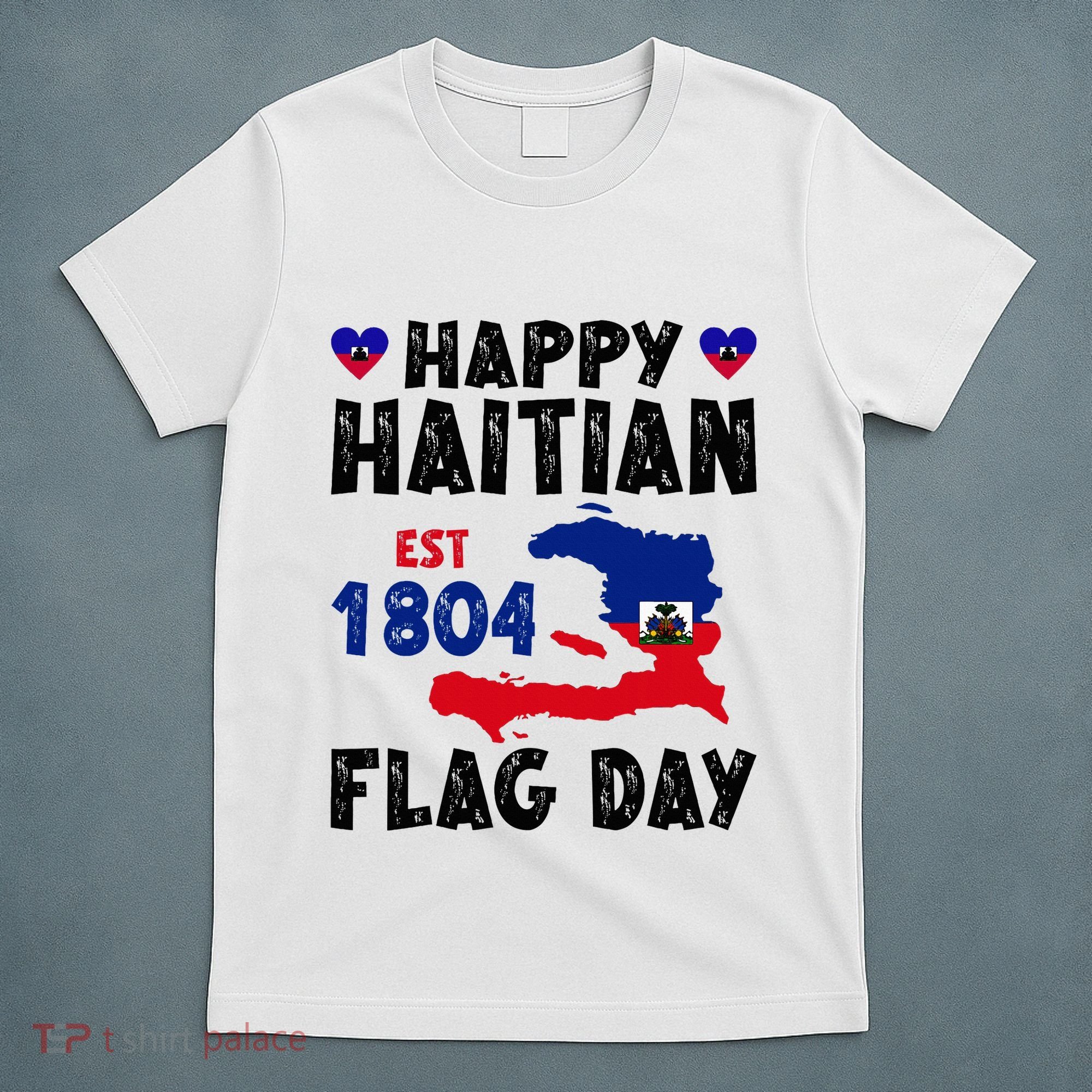 Haiti Flag Day Haitian Map Flag Celebration T-Shirt