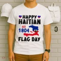 Haiti Flag Day Haitian Map Flag Celebration T-Shirt thumb 6