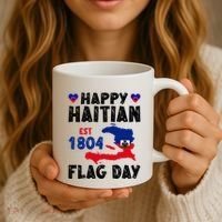 Haiti Flag Day Haitian Map Flag Celebration Coffee Mug thumb 3