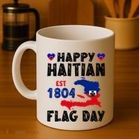 Haiti Flag Day Haitian Map Flag Celebration Coffee Mug thumb 4