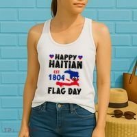 Haiti Flag Day Haitian Map Flag Celebration Women's Tank Top thumb 2