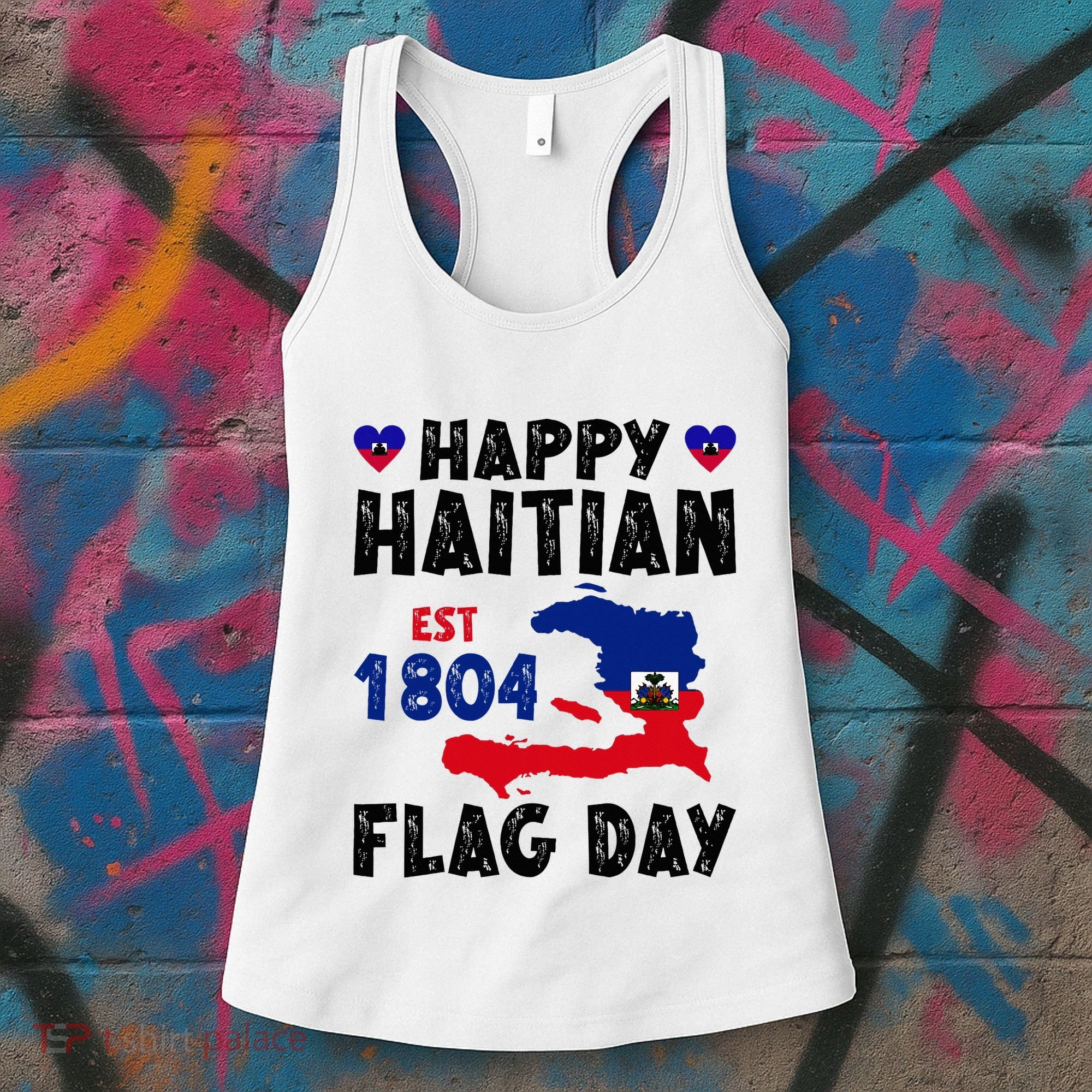 Haiti Flag Day Haitian Map Flag Celebration Women's Tank Top
