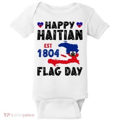 Haiti Flag Day Haitian Map Flag Celebration Baby Bodysuit