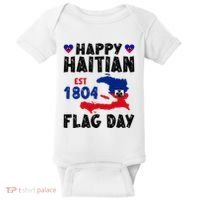 Haiti Flag Day Haitian Map Flag Celebration Baby Bodysuit thumb 0