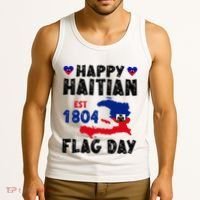 Haiti Flag Day Haitian Map Flag Celebration Tank Top thumb 3