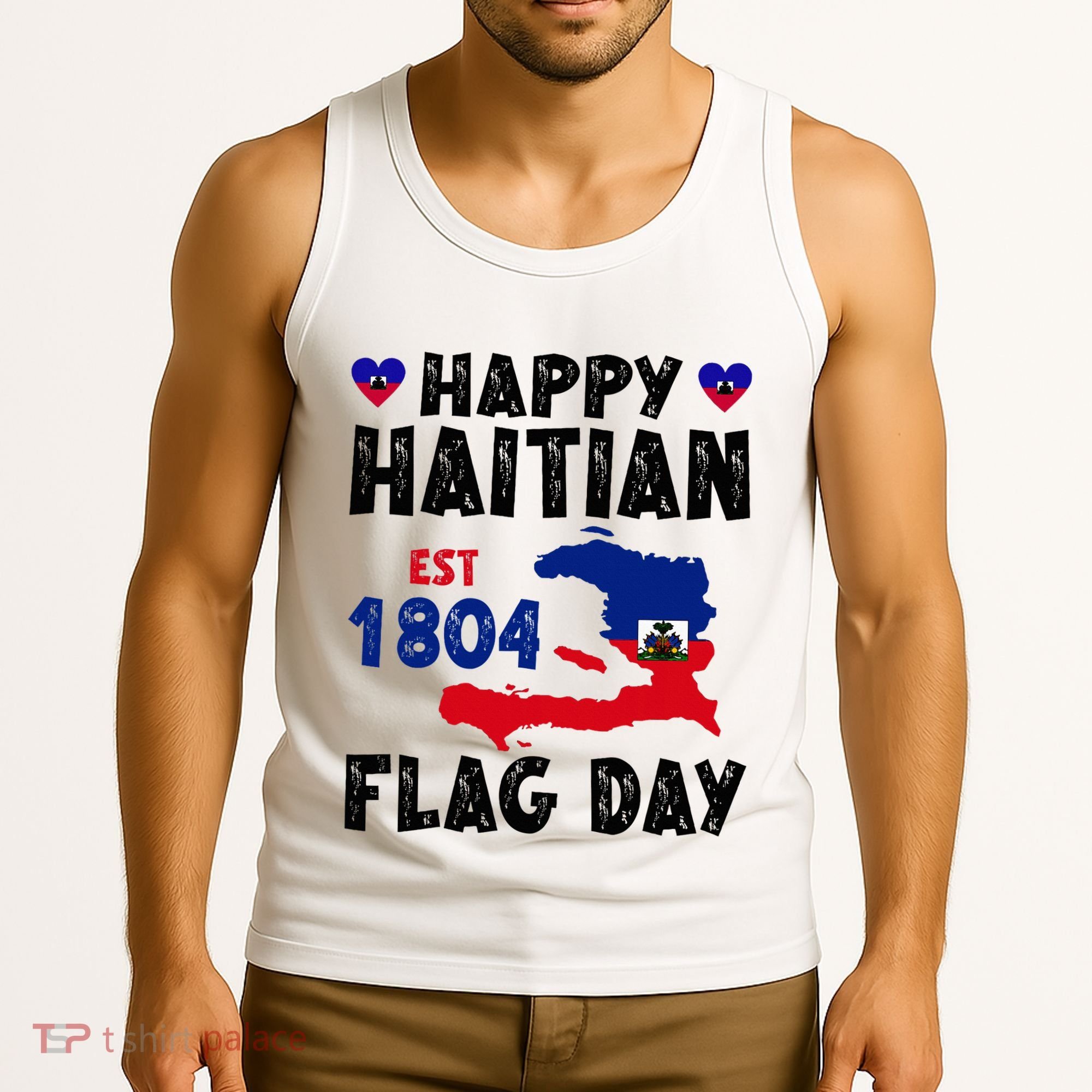 Haiti Flag Day Haitian Map Flag Celebration Tank Top
