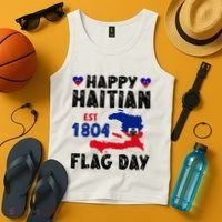 Haiti Flag Day Haitian Map Flag Celebration Tank Top thumb 4