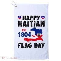 Haiti Flag Day Haitian Map Flag Celebration Golf Towel thumb 0