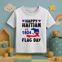 Haiti Flag Day Haitian Map Flag Celebration Toddler T-Shirt thumb 3