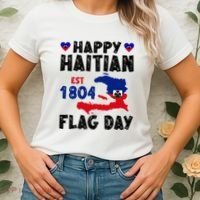 Haiti Flag Day Haitian Map Flag Celebration Women's T-Shirt thumb 2
