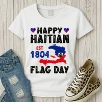Haiti Flag Day Haitian Map Flag Celebration Women's T-Shirt thumb 3